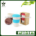 Эко-кофейная чашка hotsale из бамбука с силиконовым рукавом и крышкой